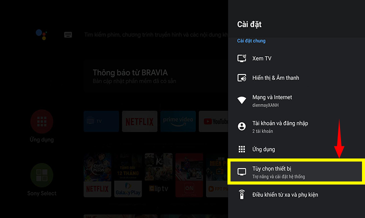 các bước chặn quảng cáo trên tivi sony (2)
