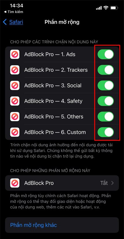 chặn quảng cáo youtube trong trình duyệt safari (6)