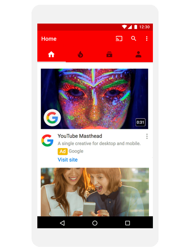 Quảng cáo trên trang đầu trên mobile