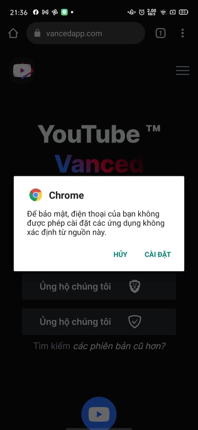 cách cài đặt Youtube Vanced