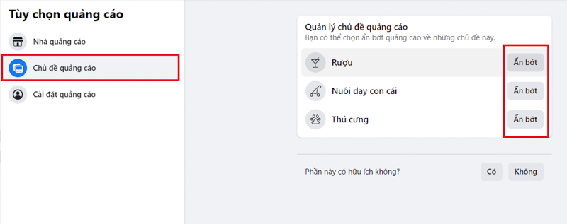 Chặn quảng cáo Facebook trong phần cài đặt (1)