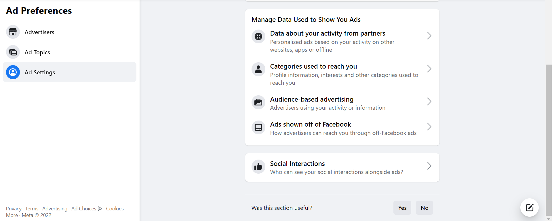 Chặn quảng cáo Facebook trong phần cài đặt 4