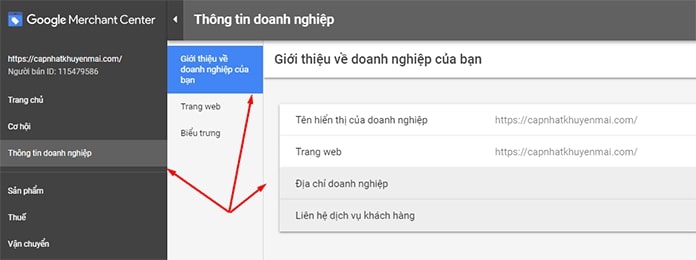 Thiết lập Google Merchant (H1)