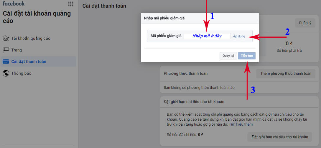 Cách sử dụng tín dụng quảng cáo Facebook (hình 1)
