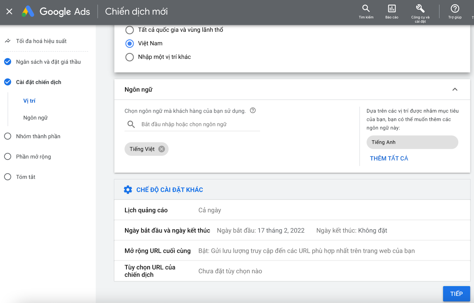 cách chạy chiến dịch tối đa hóa hiệu suất (hình 6)