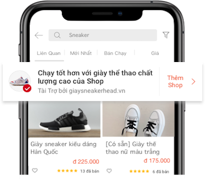 quảng cáo tìm kiếm shop