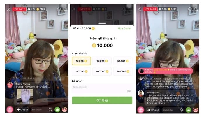 Nhận donate qua Livestream