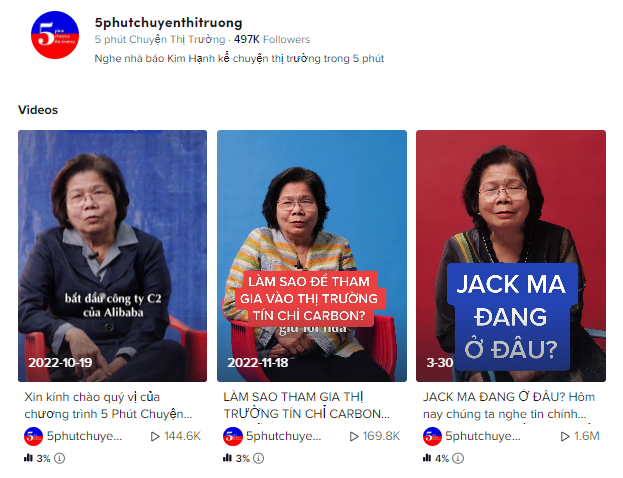 podcast 5 phút chuyện thị trường - nhà báo kim hạnh
