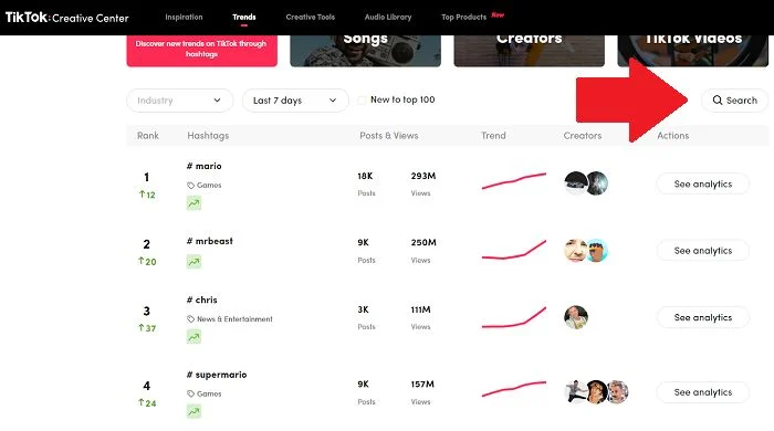 TikTok giới hạn tìm kiếm 100 hashtag (1)