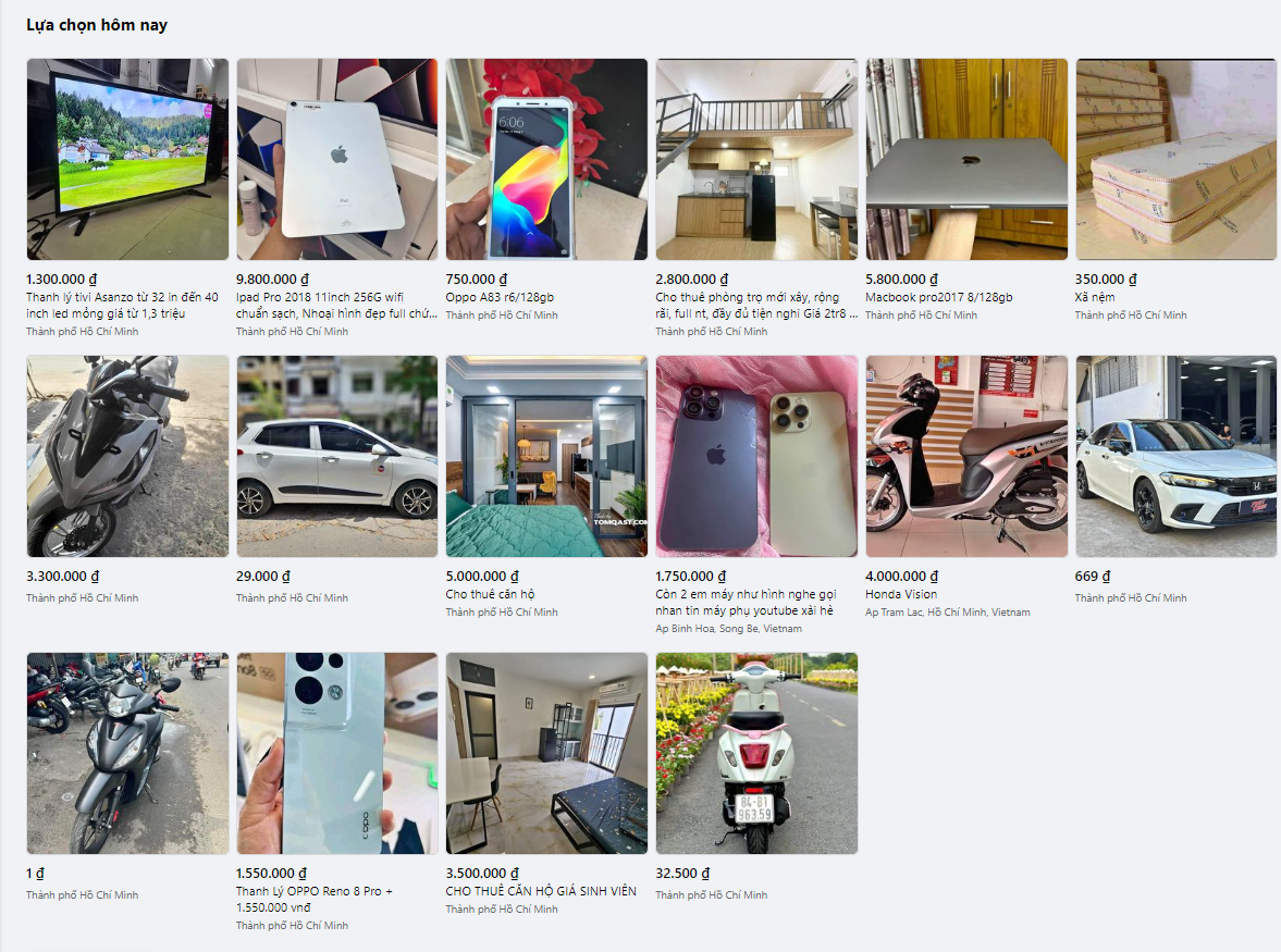 Tính năng Facebook Marketplace