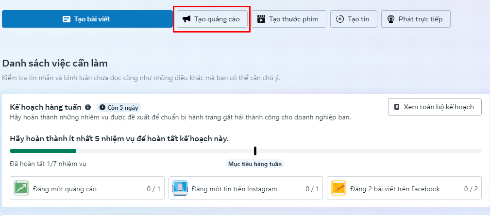 Cách tạo chiến dịch quảng cáo