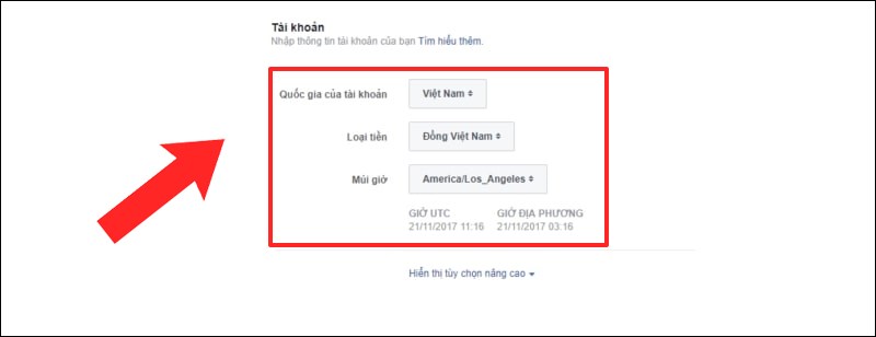 Cách thiết lập tài khoản