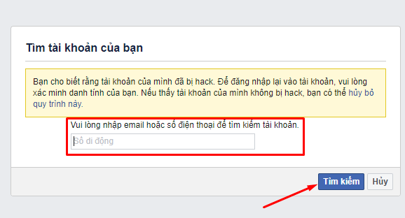 Báo cáo tài khoản bị hack
