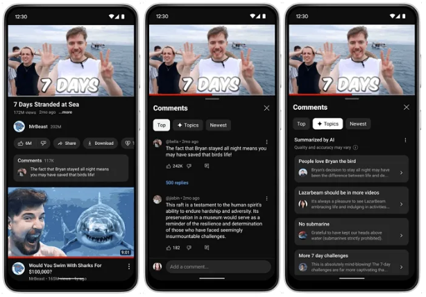Tính năng kết hợp AI trên Youtube